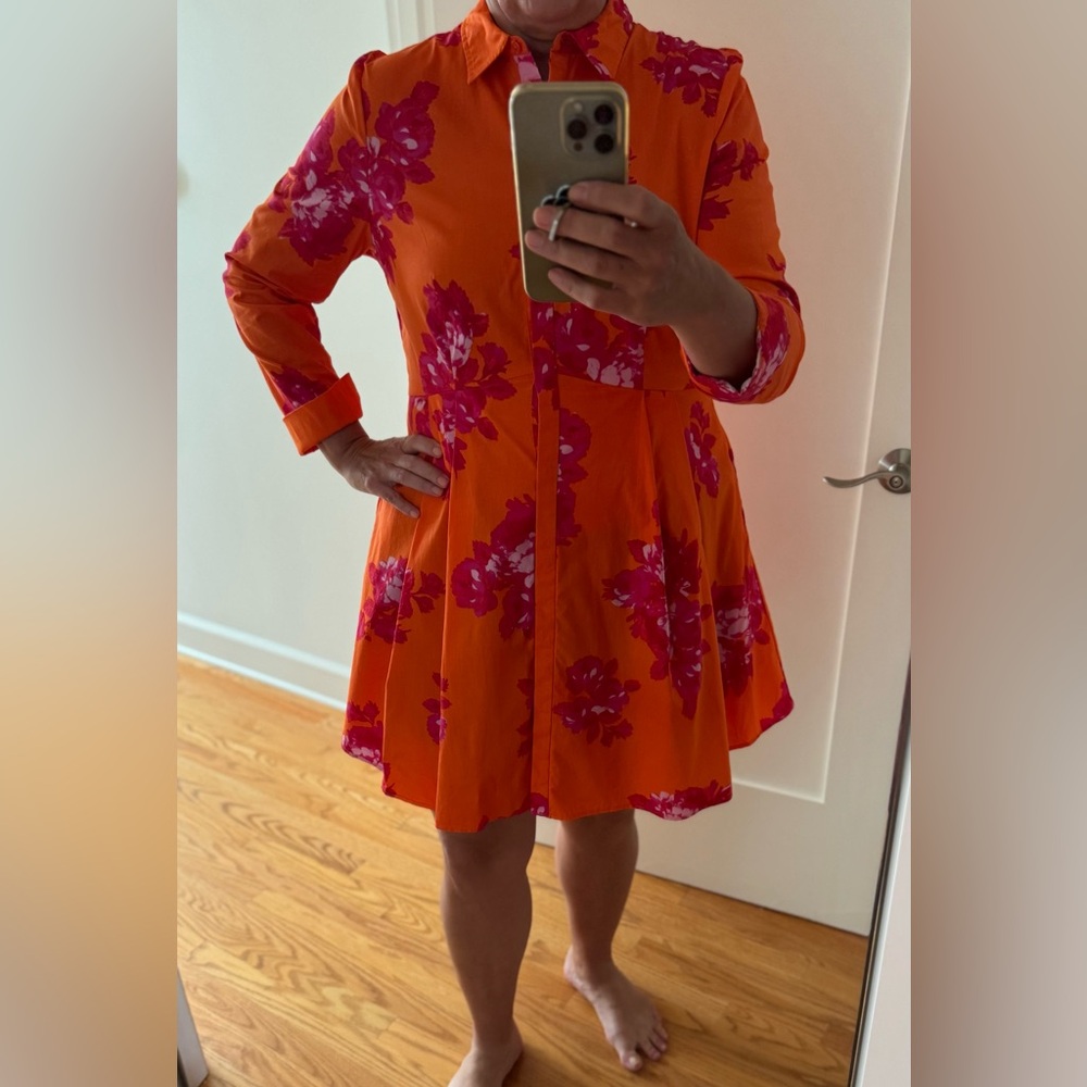Orange Floral Dress